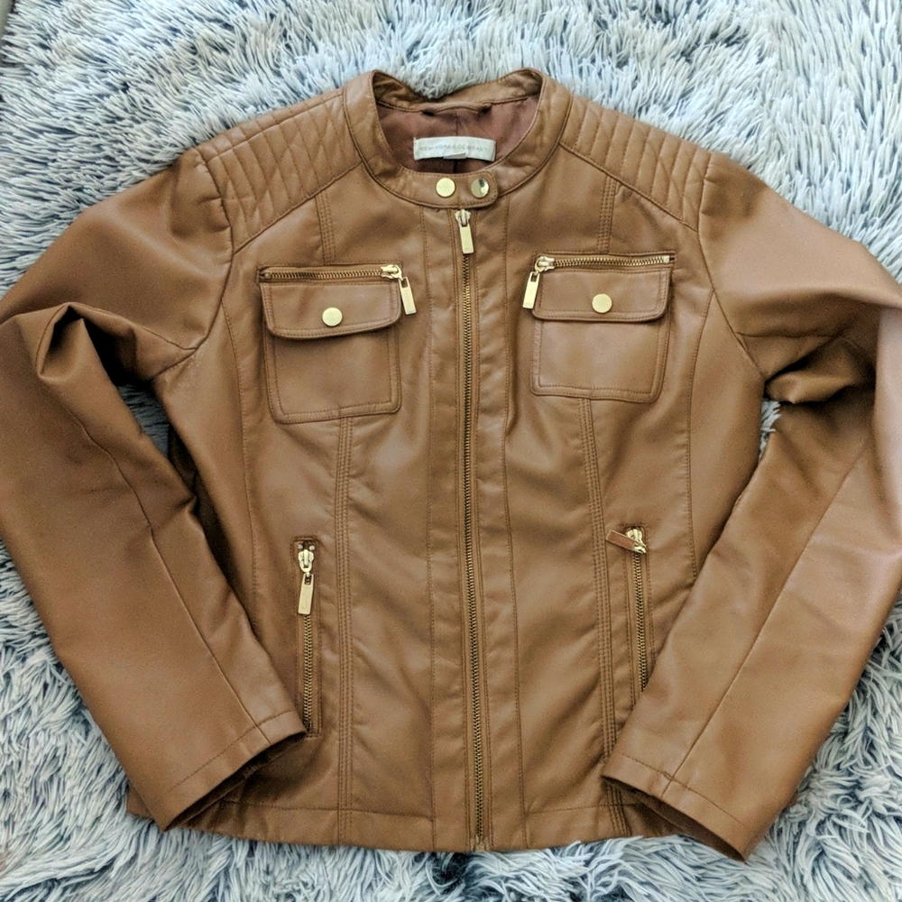 New York and Company Faux Leather Jacket